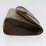 Gucci GG Canvas Web Sherry Line Clutch Bag Beige Red Green 156.01.031 44314