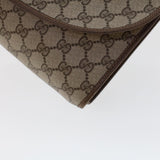 Gucci GG Canvas Web Sherry Line Clutch Bag Beige Red Green 156.01.031 44314