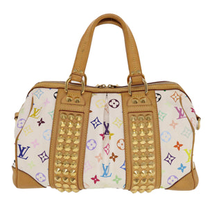 Louis Vuitton Monogram Multicolor Courtney MM Hand Bag White Auth
