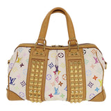 Louis Vuitton Monogram Multicolor Courtney MM Hand Bag White Auth