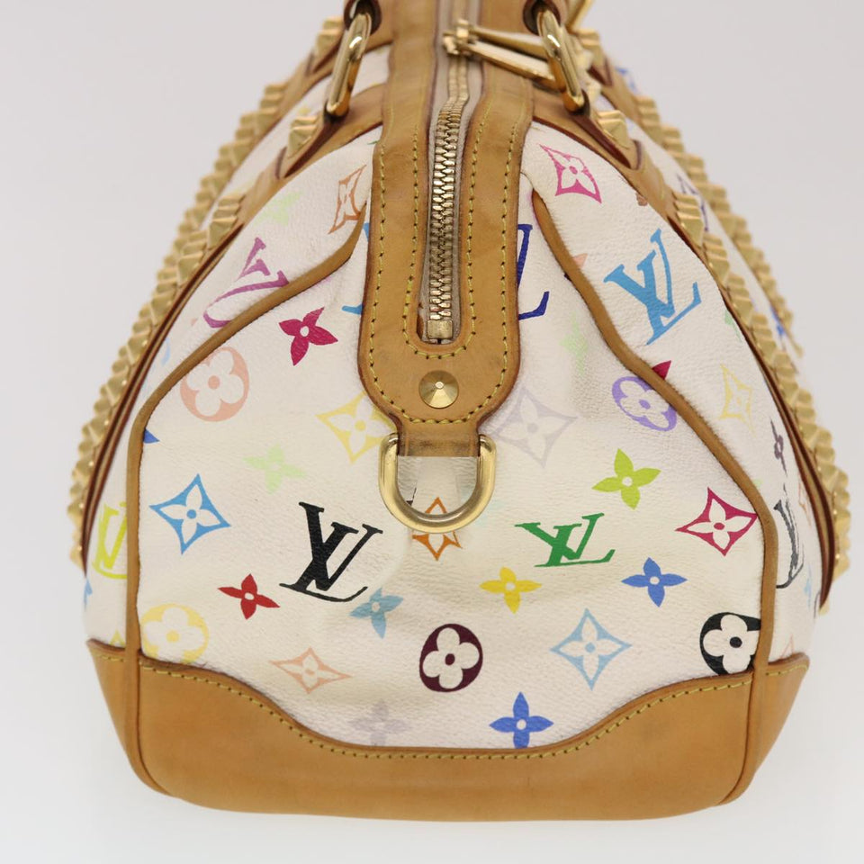 Louis Vuitton Monogram Multicolor Courtney MM Hand Bag White Auth