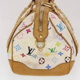 Louis Vuitton Monogram Multicolor Courtney MM Hand Bag White Auth