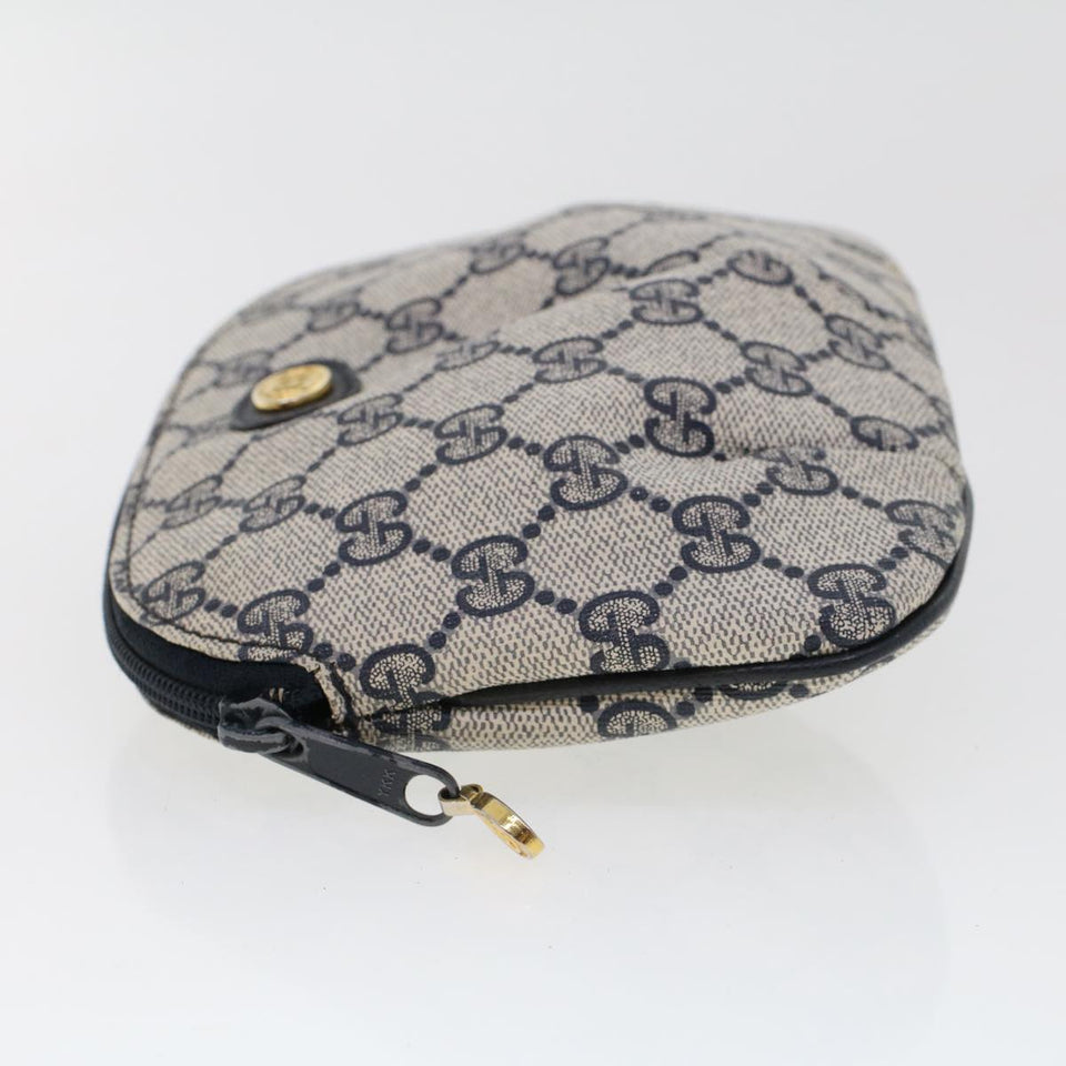 Gucci GG Canvas Pouch PVC Leather Gray Navy 378.039.4492 44420