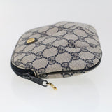 Gucci GG Canvas Pouch PVC Leather Gray Navy 378.039.4492 44420