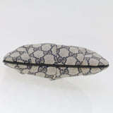 Gucci GG Canvas Pouch PVC Leather Gray Navy 378.039.4492 44420