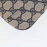 Gucci GG Canvas Pouch PVC Leather Gray Navy 378.039.4492 44420