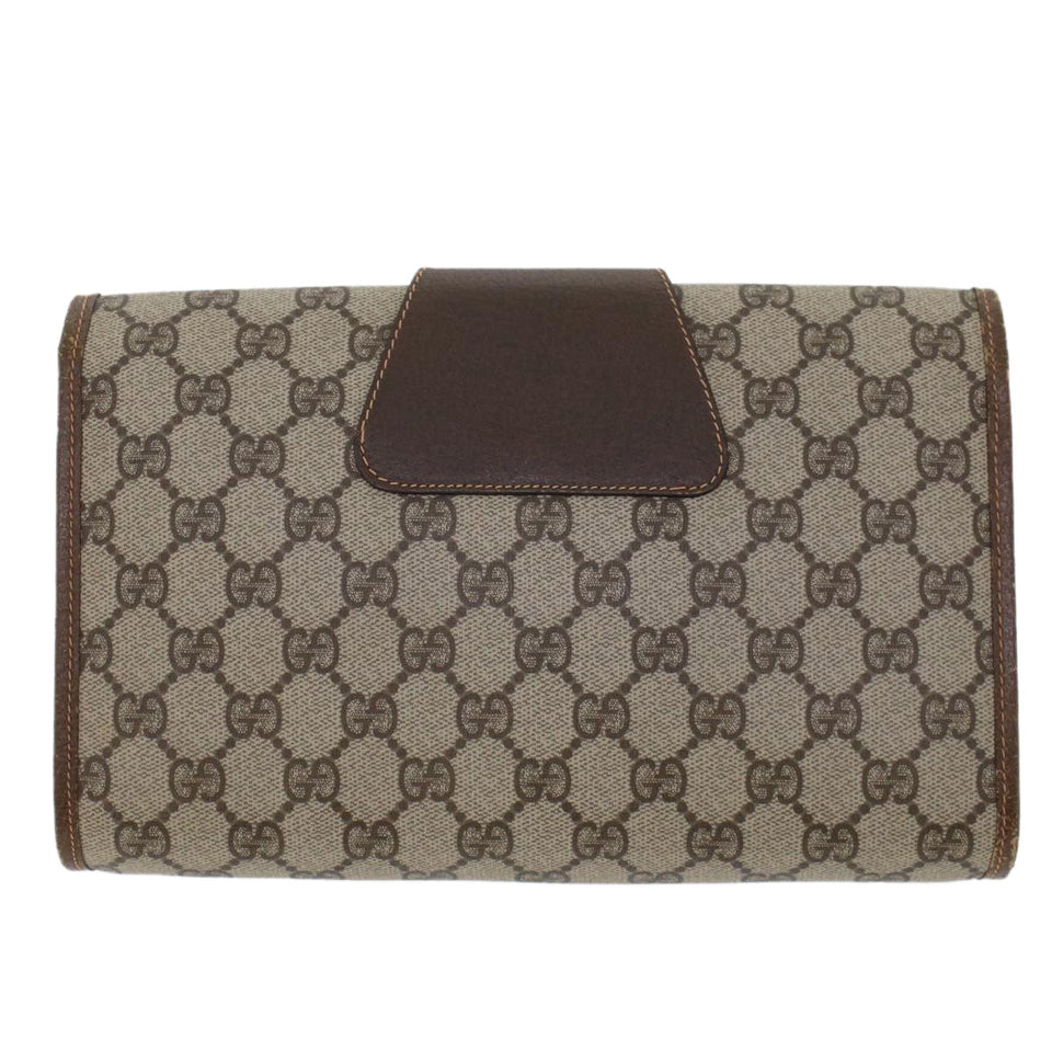 Gucci GG Canvas Web Sherry Line Clutch Bag Beige Red Green 156.01.030 44751