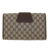 Gucci GG Canvas Web Sherry Line Clutch Bag Beige Red Green 156.01.030 44751