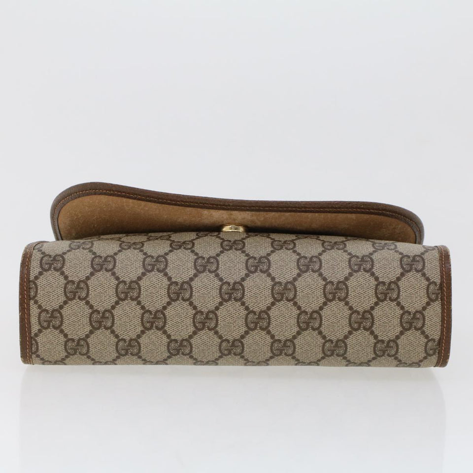 Gucci GG Canvas Web Sherry Line Clutch Bag Beige Red Green 156.01.030 44751