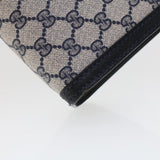 Gucci GG Canvas Sherry Line Clutch Bag Gray Red Navy 64.014.2125.23 44752