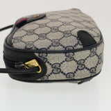 Gucci GG Canvas Sherry Line Shoulder Bag PVC Leather Gray Red Navy 44784