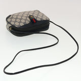 Gucci GG Canvas Sherry Line Shoulder Bag PVC Leather Gray Red Navy 44784