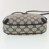 Gucci GG Canvas Sherry Line Shoulder Bag PVC Leather Gray Red Navy 44784