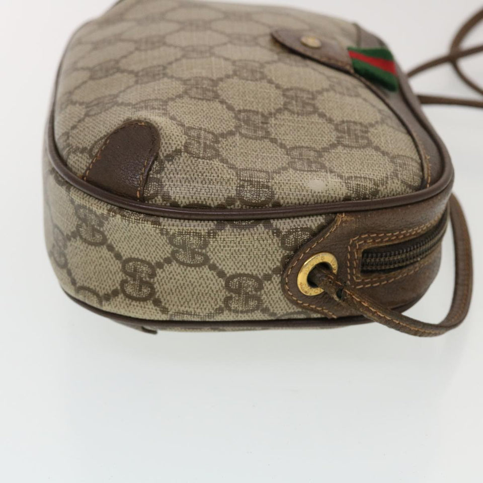 Gucci GG Canvas Web Sherry Line Shoulder Bag Beige Red 156.02.066 44787