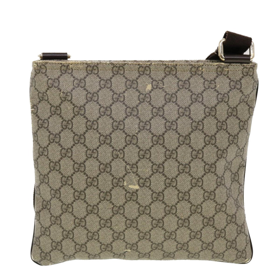 Gucci GG Canvas Shoulder Bag PVC Leather Beige 295257 44808