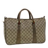 Gucci GG Canvas Web Sherry Line Boston Bag Beige Red 39•02•041 44811