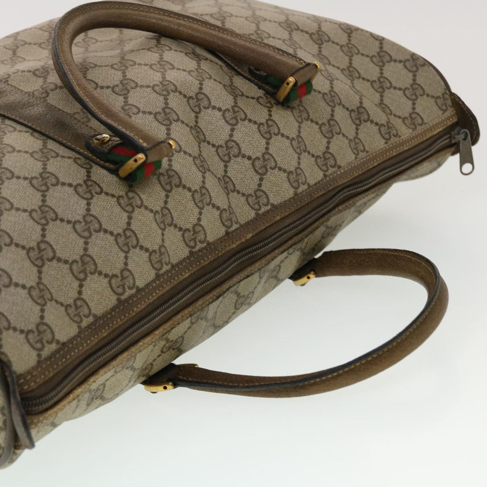 Gucci GG Canvas Web Sherry Line Boston Bag Beige Red 39•02•041 44811