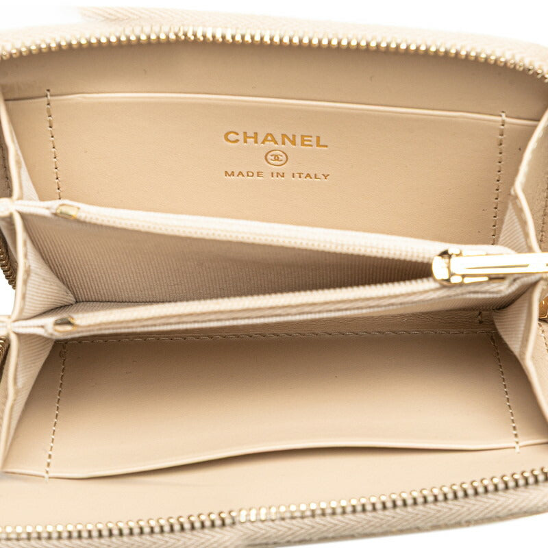 Chanel Coco Mark Matelassé Caviar Coin Case
