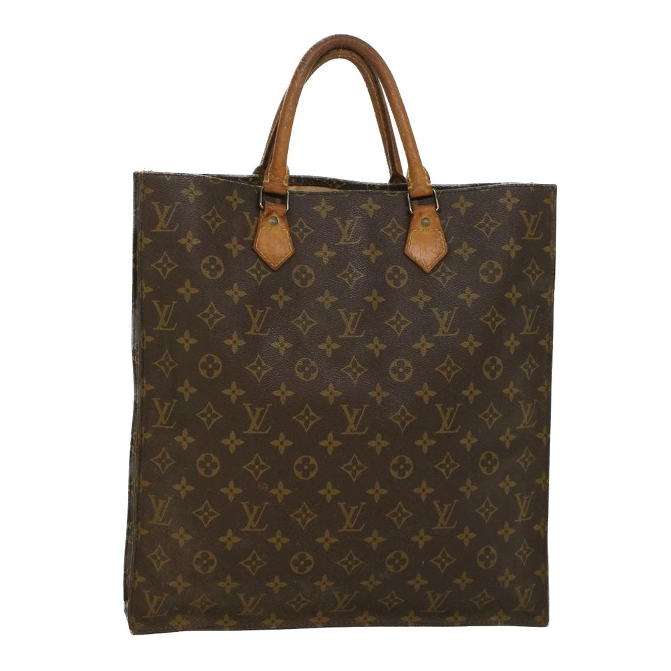 Louis Vuitton Monogram Sac Plat Hand Bag LV Auth