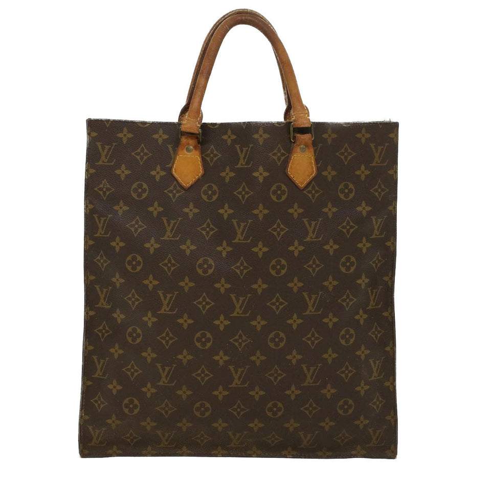 Louis Vuitton Monogram Sac Plat Hand Bag LV Auth