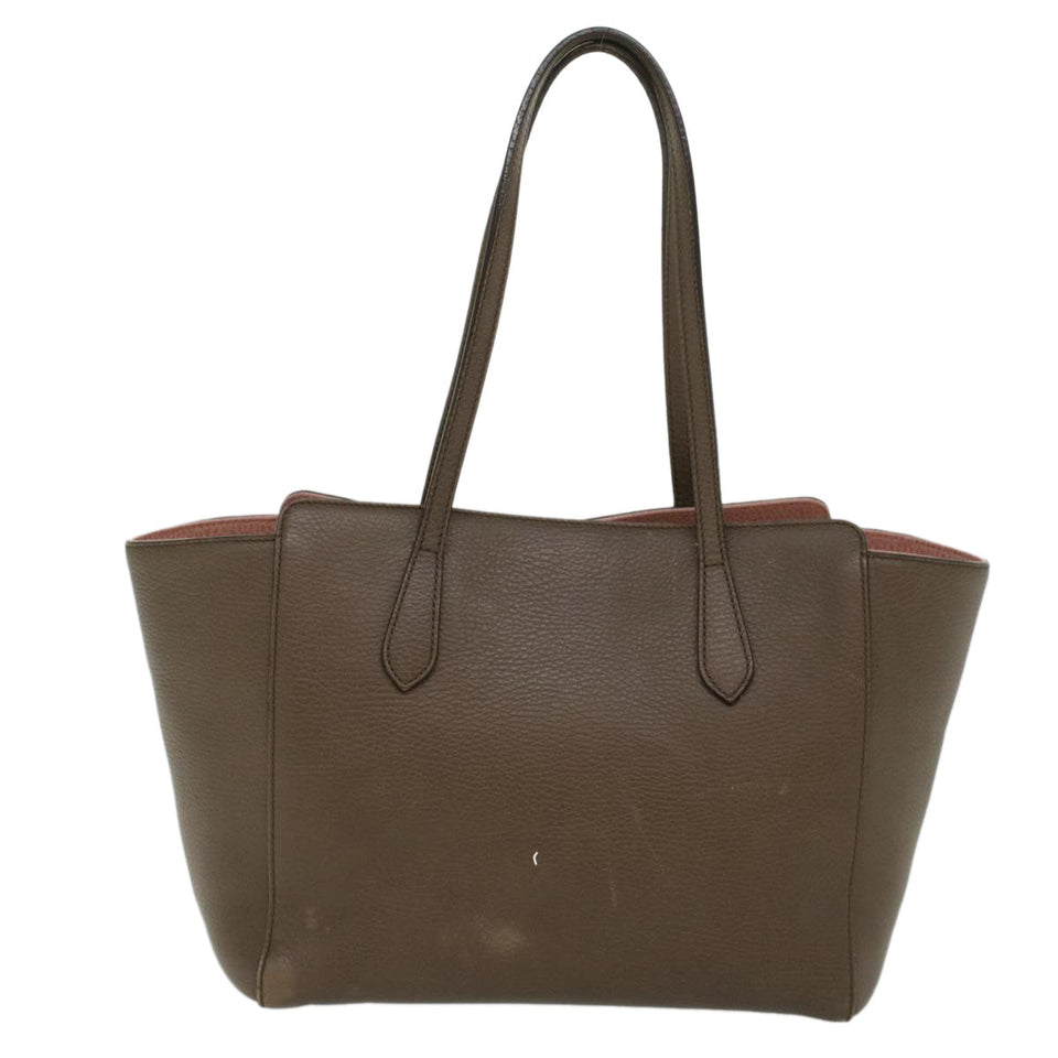 Gucci Shoulder Bag Leather Gray 354408 45056