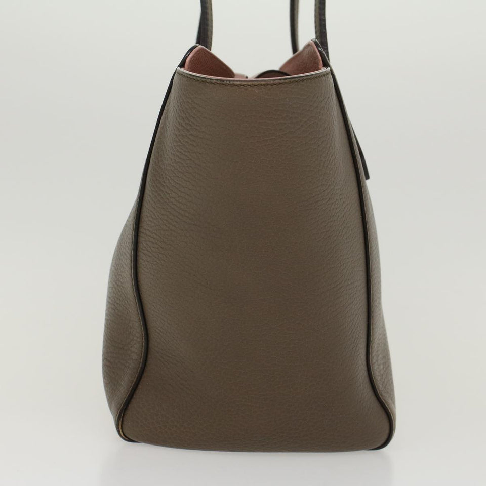 Gucci Shoulder Bag Leather Gray 354408 45056