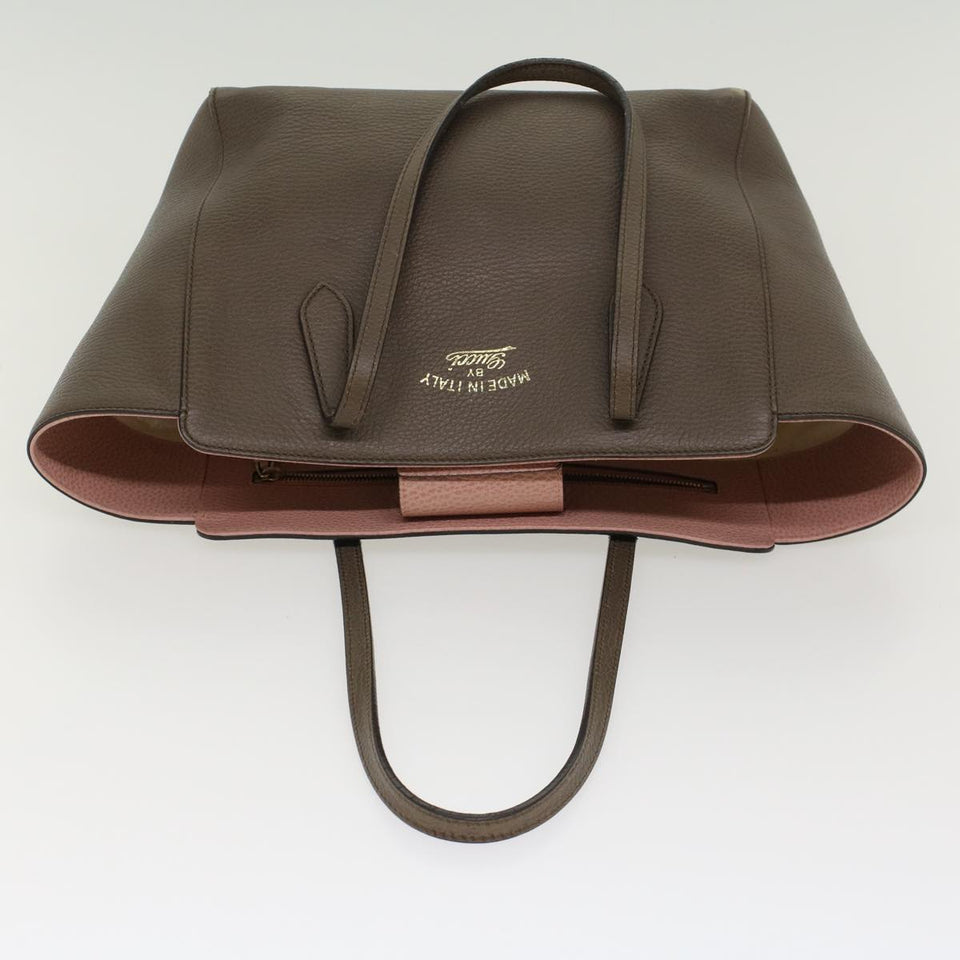 Gucci Shoulder Bag Leather Gray 354408 45056