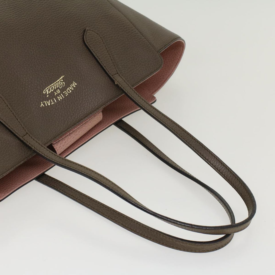 Gucci Shoulder Bag Leather Gray 354408 45056