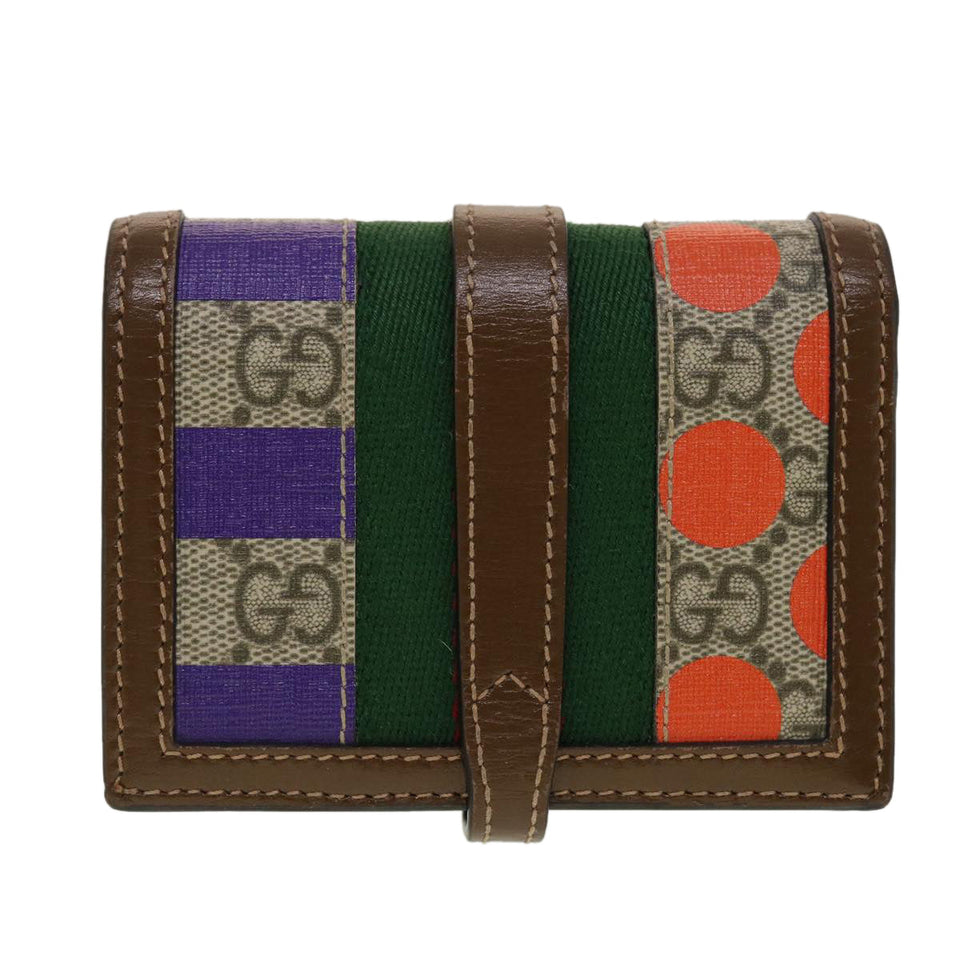 Gucci GG Canvas Jackie Web Sherry Line Wallet PVC Beige 645536 45099