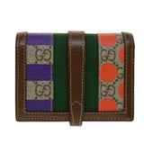Gucci GG Canvas Jackie Web Sherry Line Wallet PVC Beige 645536 45099