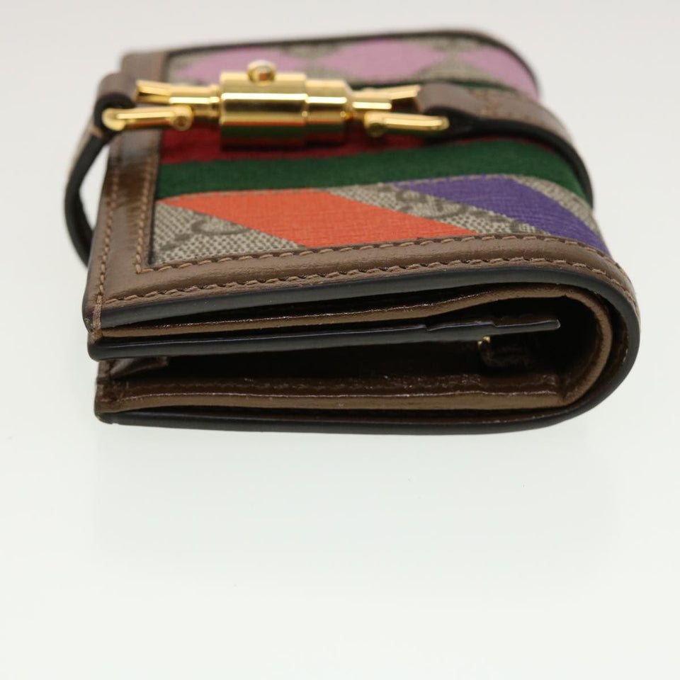 Gucci GG Canvas Jackie Web Sherry Line Wallet PVC Beige 645536 45099
