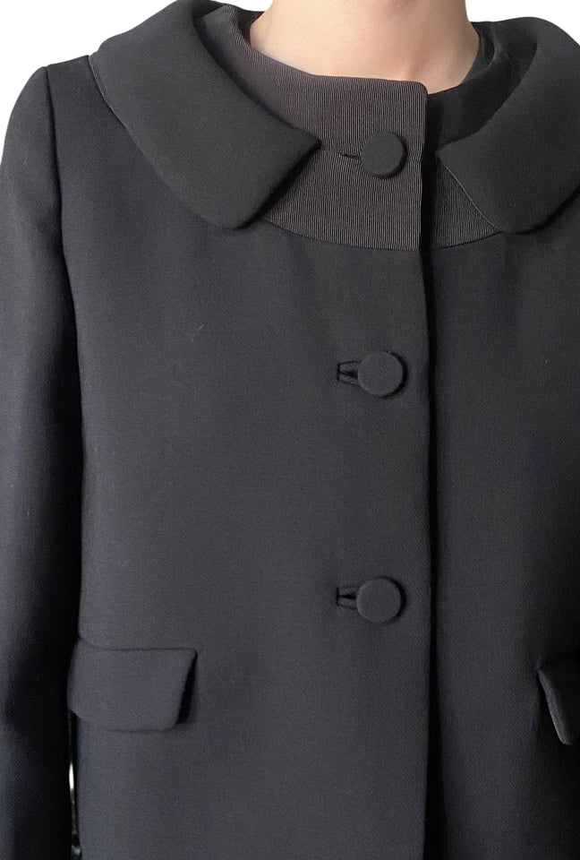 Prada Black 60's style Button Jacket - IT 44