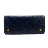 Burberry Long Wallet Purse 8011605 leather black HERONMONOGRAM