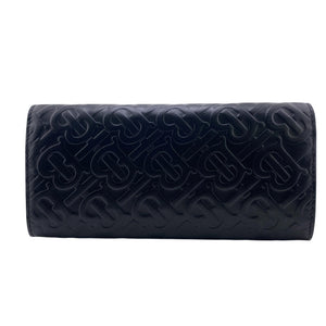 Burberry Long Wallet Purse 8011605 leather black HERONMONOGRAM