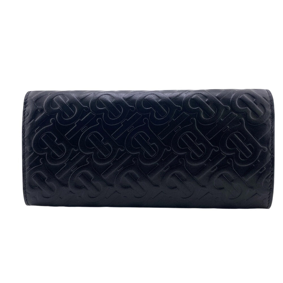 Burberry Long Wallet Purse 8011605 leather black HERONMONOGRAM