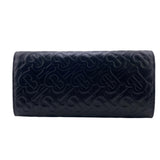 Burberry Long Wallet Purse 8011605 leather black HERONMONOGRAM