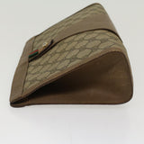 Gucci GG Canvas Web Sherry Line Clutch Bag PVC Leather Beige Red 45600