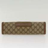 Gucci GG Canvas Web Sherry Line Clutch Bag PVC Leather Beige Red 45600