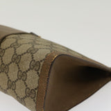 Gucci GG Canvas Web Sherry Line Clutch Bag PVC Leather Beige Red 45600
