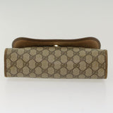Gucci GG Canvas Web Sherry Line Clutch Bag PVC Leather Beige Red 45602