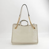 Gucci 1955 Horsebit Chain Tote Leather White