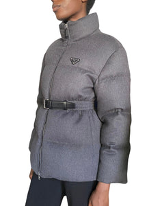 Prada Grey Loden Wool Down Padded Parka - 42 / US 6