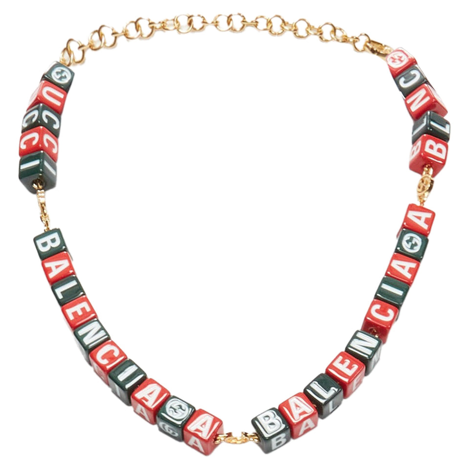 Gucci Luxury Balenciaga Trending 2025 Hacker Project Symbols cubes short necklace