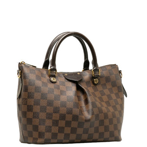 Louis Vuitton Damier Sienna MM Tote Handbag Brown Women's