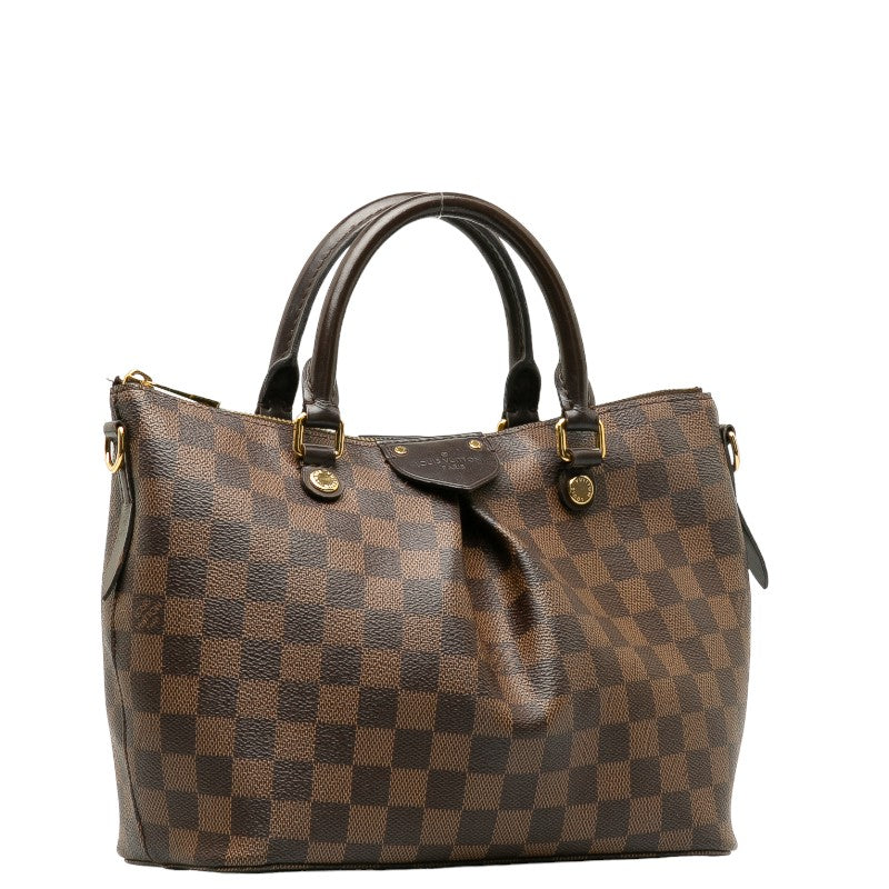 Louis Vuitton Damier Sienna MM Tote Handbag Brown Women's