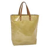Louis Vuitton Monogram Vernis Reade MM Hand Bag Beige LV Auth