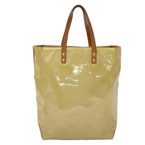 Louis Vuitton Monogram Vernis Reade MM Hand Bag Beige LV Auth