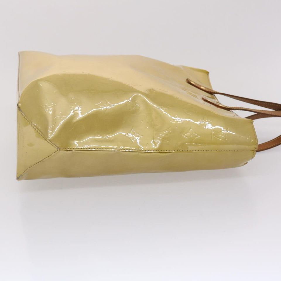 Louis Vuitton Monogram Vernis Reade MM Hand Bag Beige LV Auth