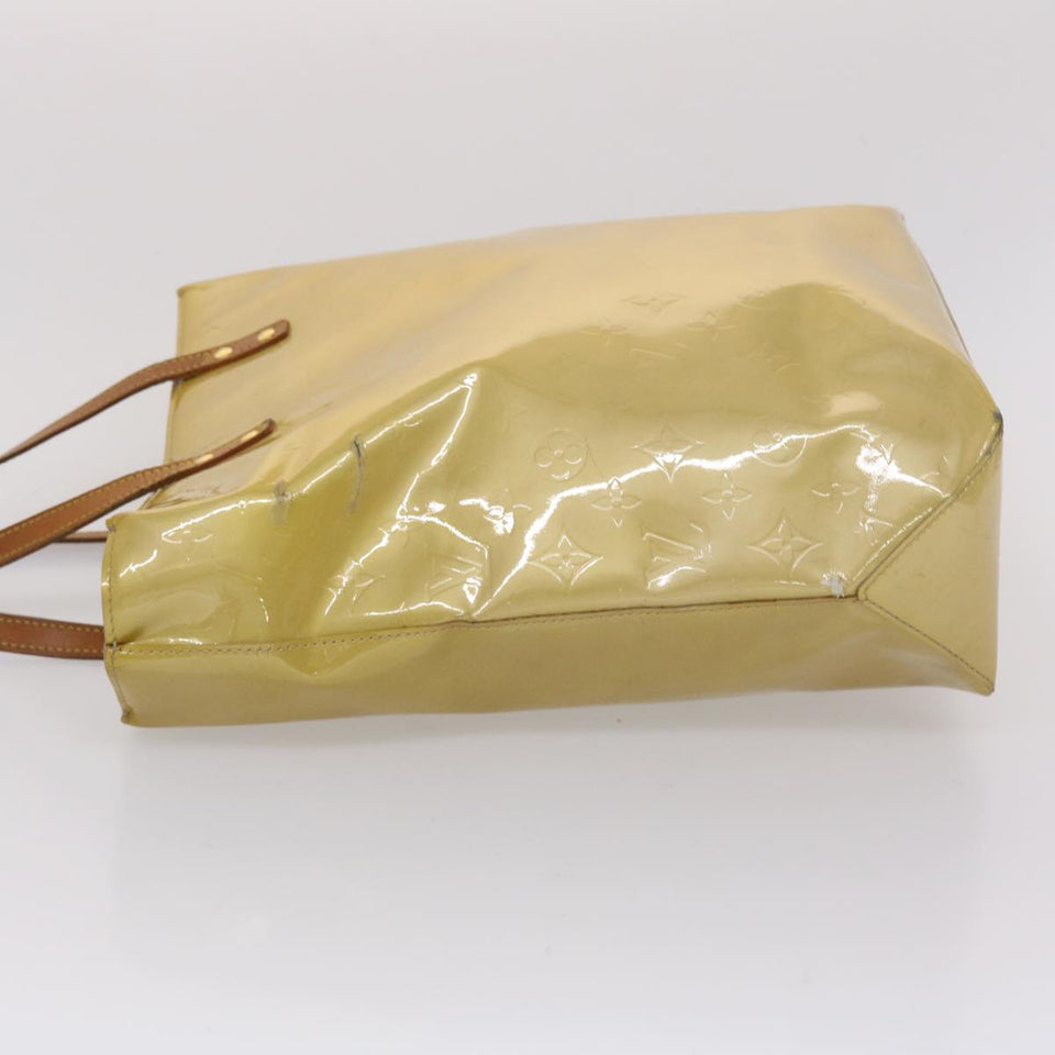Louis Vuitton Monogram Vernis Reade MM Hand Bag Beige LV Auth