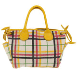 Luxury Burberry Nova Check Tote Bag Canvas Beige Auth 46962